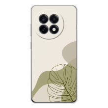 Силиконовый чехол с принтом в цветах на OnePlus Ace 5 (Монстера зелёная)