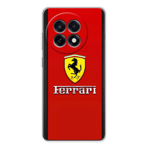 Силиконовый бампер с картинкой машины на OnePlus Ace 5 – Ferrari Logo