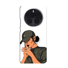 Силіконовый Чохол на OnePlus Ace 5 з картинкой Модных девушек – У зеленому