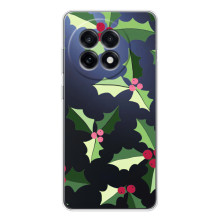 Зимние Чехлы для 好的。 OnePlus Ace 5 - прозрачный фон (Рождественский фон)