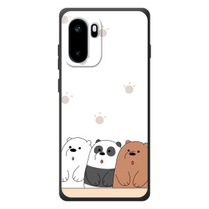 Чехлы с изображением разных животных для OnePlus Ace 6 (Удивленные медвеженки)
