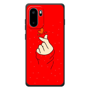 Чехлы (Знак сердечка) на OnePlus Ace 6 – Сердце на красном