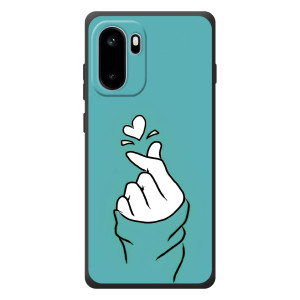 Чехлы (Знак сердечка) на OnePlus Ace 6 – Сердечко на бирюзовом