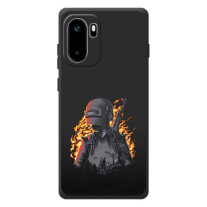 Силиконовый чехол с картинкой "Герой Pubg" на OnePlus Ace 6 – В огне