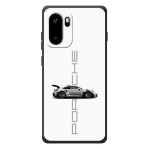 Чехол с авто Порше для OnePlus Ace 6 – белый Порше