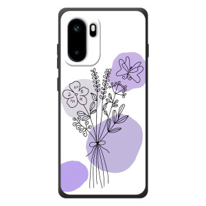 Силиконовый чехол с принтом в цветах на OnePlus Ace 6