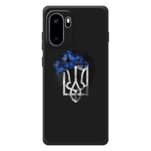 Чехол с украинским гербом на OnePlus Ace 6 – Герб с цветком