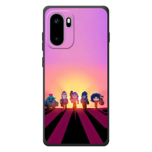Силиконовый Чехол на OnePlus Ace 6 с картинкой Brawl Stars – Персонажи в закате