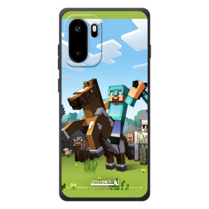 Чехлы для OnePlus Ace 6 (Персонажи Майн Крафт) (На коне)