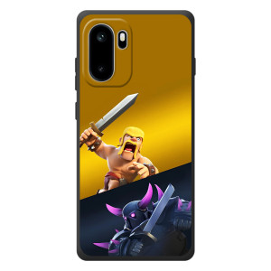 Чехол з героями Клеш Рояль для OnePlus Ace 6 – Варвар против Пекка