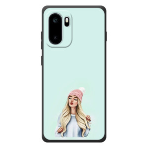 Силиконовый Чехол на OnePlus Ace 6 с картинкой Стильных Девушек – В шапке