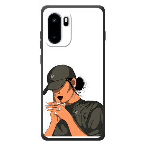 Силиконовый Чехол на OnePlus Ace 6 с картинкой Стильных Девушек – В зеленом