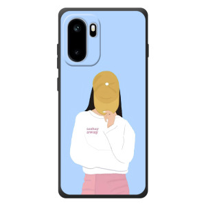 Силиконовый Чехол на OnePlus Ace 6 с картинкой Стильных Девушек – Желтая кепка