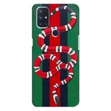 Чехлы ГУЧЧИ для ВанПлас Норд 10 (5G) (AlphaPrint) (Gucci змия)