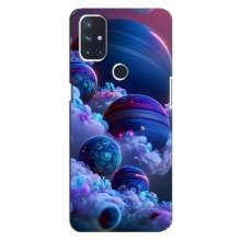Чехлы КОСМОС для OnePlus Nord 10 5G (Синие планеты)