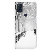 Чехлы на Новый Год OnePlus Nord 10 5G – Снегом замело