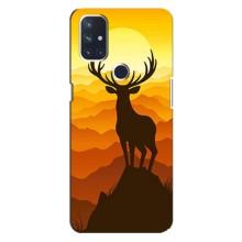 Чехлы с изображением разных животных для OnePlus Nord 10 5G (Силуэт Оленя)