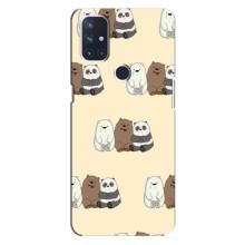 Чехлы с изображением разных животных для OnePlus Nord 10 5G (Три медведя)