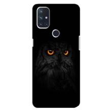Чехлы с принтом СОВЫ для OnePlus Nord 10 5G (Сова на чёрном)