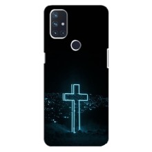 Чехол для OnePlus Nord 10 5G (AlphaPrint) - (Христианские) (Крест и город)