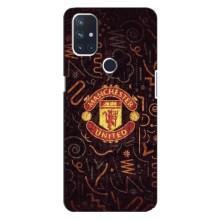 Чехол Манчестер Юнайтед для ВанПлас Норд 10 (5G) (AlphaPrint) (эмблема МЮ)