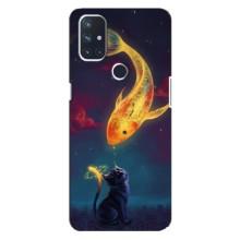 Чехол на тематику: Коты для OnePlus Nord 10 5G (Встреча)