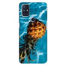 Чехол с изображением  вкусной еды для OnePlus Nord 10 5G (Ананас)