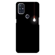 Чехол с картинками на черном фоне для OnePlus Nord 10 5G (Лампочка)