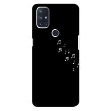 Чехол с картинками на черном фоне для OnePlus Nord 10 5G (Ноты)