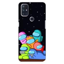 Чехол Амонг Ас для OnePlus Nord 10 5G (AlphaPrint) (Скины в космосе)
