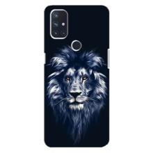 Чехол с картинкой на OnePlus Nord 10 5G (Лев - синий)