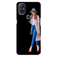 Чехол с картинкой Модные Девчонки OnePlus Nord 10 5G (Девушка со смартфоном)