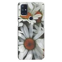 Чехол с ромашками на OnePlus Nord 10 5G (Цветы Ромашки)