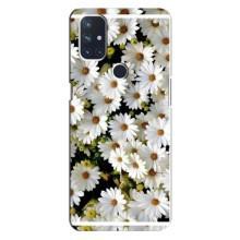 Чехол с ромашками на OnePlus Nord 10 5G (Рамка в ромашках)