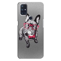 Чехол (ТПУ) Милые собачки для OnePlus Nord 10 5G – Бульдог в очках