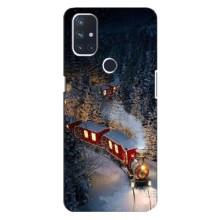 Силіконовий бампер на різдво для OnePlus Nord 10 5G (Потяг)
