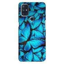 Силиконовый бампер с картинкой животных для OnePlus Nord 10 5G (Крылья бабочек)