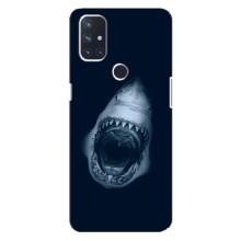 Силиконовый бампер с картинкой животных для OnePlus Nord 10 5G (Пасть Акулы)