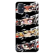 Силіконові чохлі з очіма Anime для ВанПлас Норд 10 (5G) (Очі на чорному)