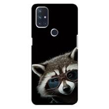 Силиконовый Чехол с Енотами на OnePlus Nord 10 5G (Стильный Енот)