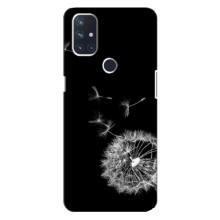 Силіконовий Чохол з кульбабками на OnePlus Nord 10 5G (Кульбабка на чорному)
