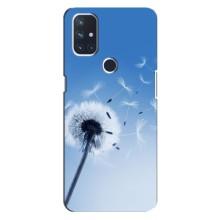 Силіконовий Чохол з кульбабками на OnePlus Nord 10 5G (Кульбабка на блакитному)