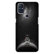 Силиконовый Чехол с принтом "Космонавты" на OnePlus Nord 10 5G (Космонавт романтик)