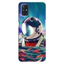 Силиконовый Чехол с принтом "Космонавты" на OnePlus Nord 10 5G (Космонавт в воде)
