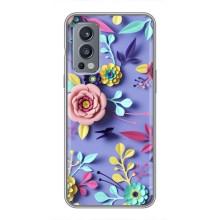 Чехлы с Цветами для OnePlus Nord 2 (VPrint) (Цветочный дизайн)
