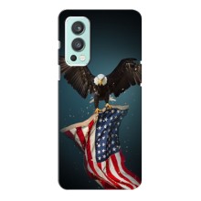 Чехол Флаг USA для OnePlus Nord 2 – Орел и флаг