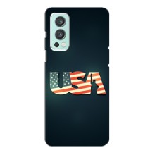 Чехол Флаг USA для OnePlus Nord 2 (USA)