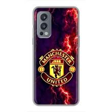 Чехол Манчестер Юнайтед для ВанПлас Норд 2 (AlphaPrint) (огненный Манчестер)