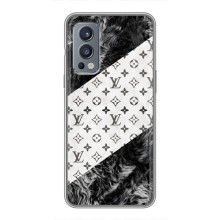 Чехол Стиль Louis Vuitton на OnePlus Nord 2 (LV на белом)