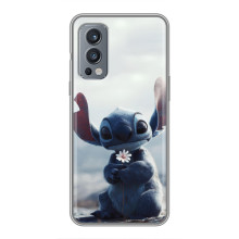 Чохол з малюнком Стіч для OnePlus Nord 2 – Стіч з квіткою